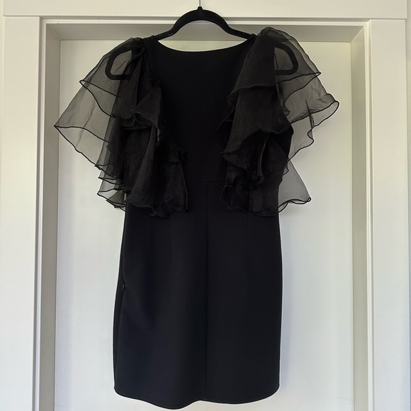 Zara black dress with statement tulle sleeves - Picture 4 of 5